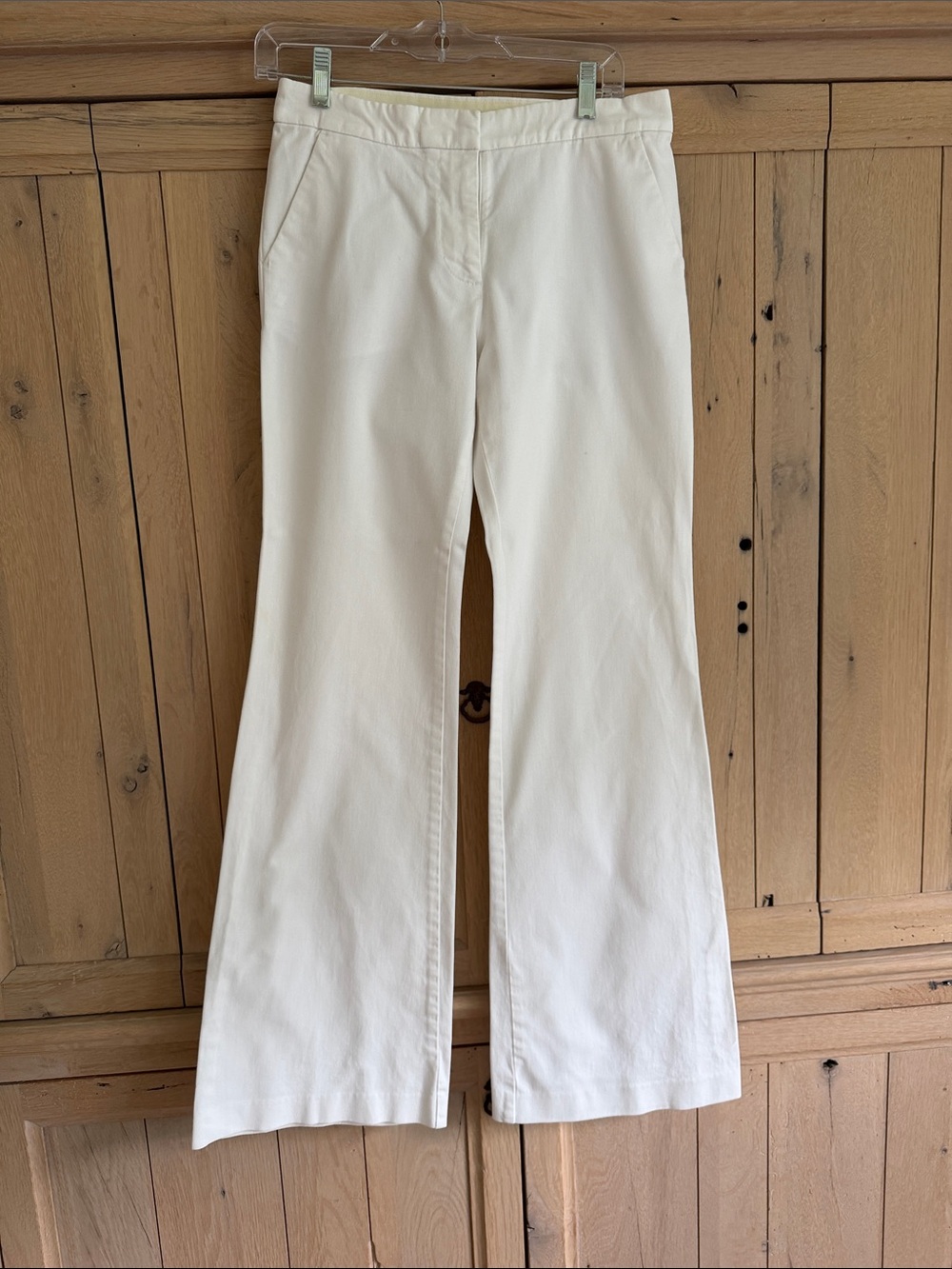 Tory Burch Women’s White Cotton Flare Pants